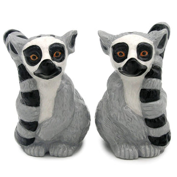 faire-puckator Ringtail Lemur Salt and Pepper Shaker Set Ceramic